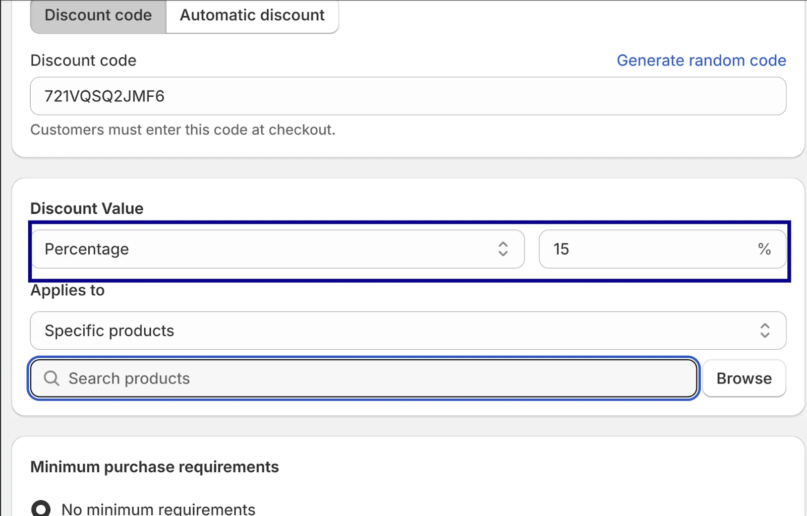 Step 5: Select Discount Value